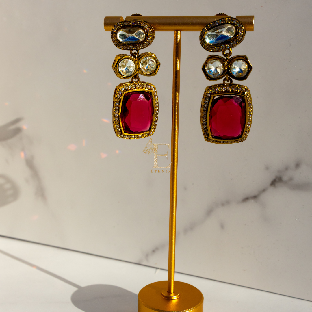 Rajkumari Necklace Set Ruby